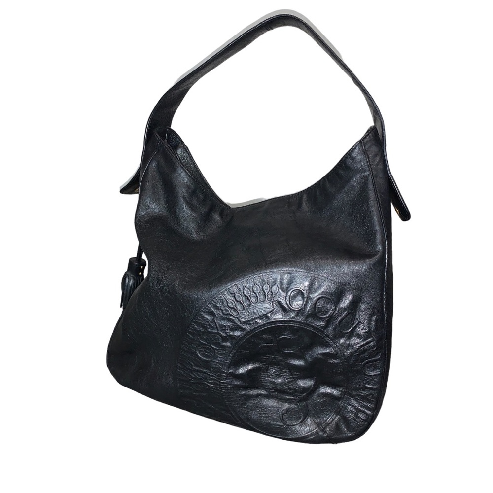 Juicy Couture Y2K (Rare Find) Black Leather Blanket Shoulder Bag,